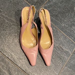 Ann Taylor pale pink sling back heels